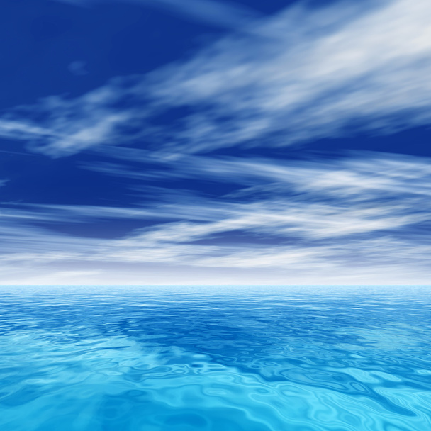 water golven en hemel cloudscape  - Foto, afbeelding