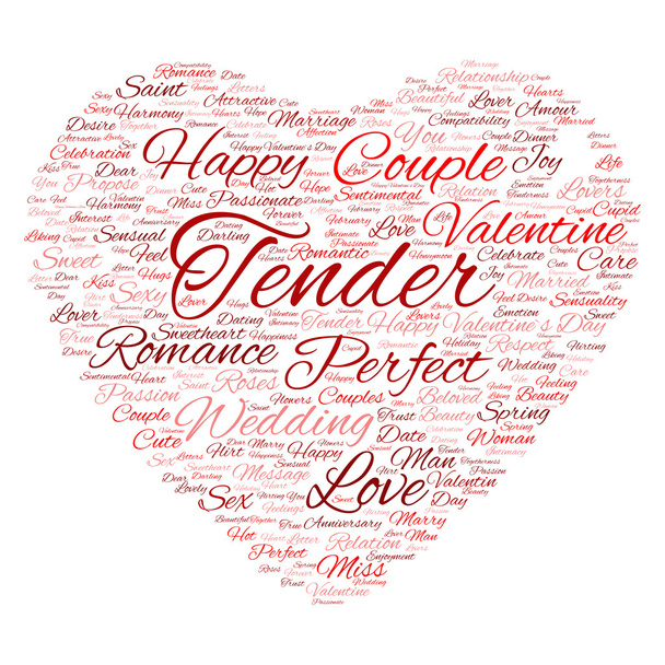 День Святого Валентина текст Wordcloud
  - Фото, зображення