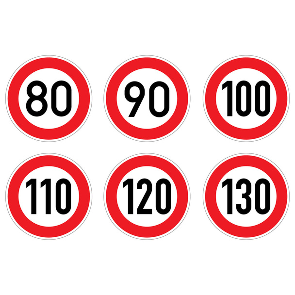 Road signs 80-130. - Photo, Image