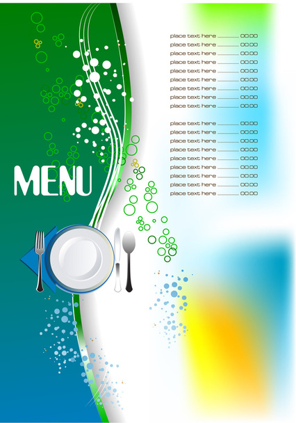 Fish Restaurant (cafe) menu - Vektor, obrázek