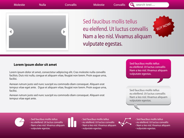 Webpage template - Vector, Image