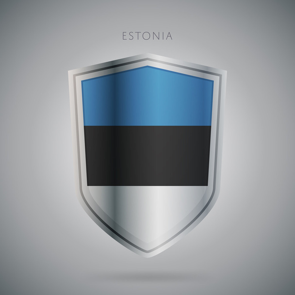 Europe flags series, raster. Estonia icon - Photo, Image