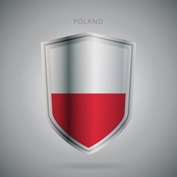 Europe flags series, raster. Poland. Modern icon. - Фото, изображение