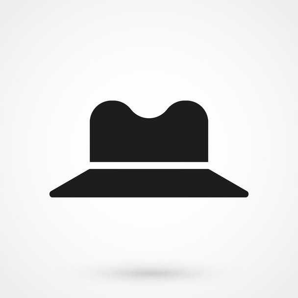hat icon vector black on white background - ベクター画像