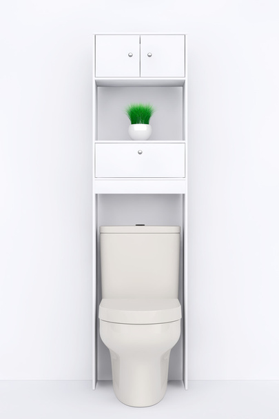 White Ceramic Toilet Bowl. 3d Rendering - Photo, Image