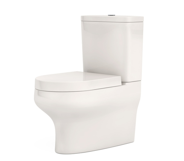 Valkoinen keraaminen WC-kulho. 3d renderöinti
 - Valokuva, kuva