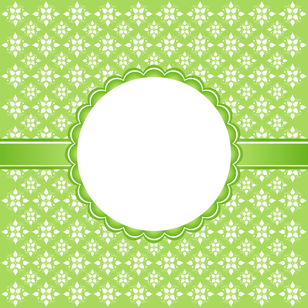 Floral green template - Vektör, Görsel