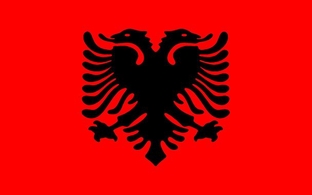 アルバニアの東ヨーロッパの旗 - 写真・画像