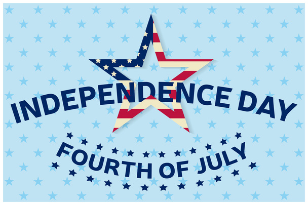 Independence day greeting card, flyer. Independence day poster. Patriotic banner for website template. Vector illustration. - Vettoriali, immagini