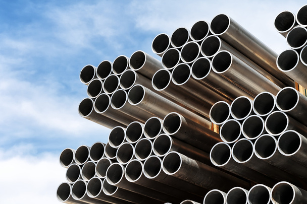 Aluminum tubes. - Photo, Image