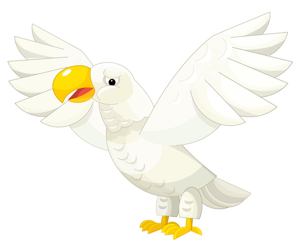 Cartoon happy eagle - isolated - Foto, Imagen