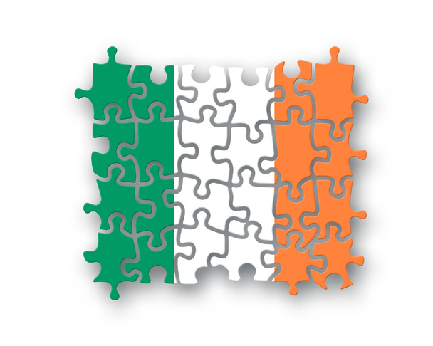 Παζλ Ιρλανδία σημαία - Φωτογραφία, εικόνα