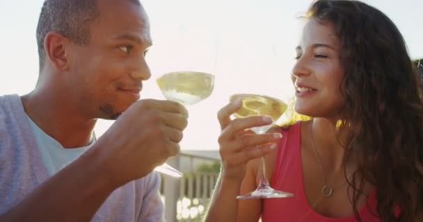 couple drinking wine - Кадры, видео
