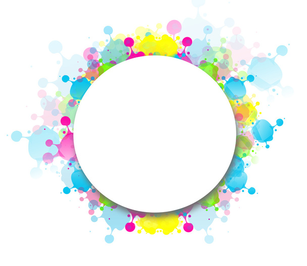 Colorful blots circle - Foto, immagini