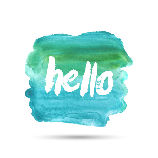Hello. The hand drawn letters. Lettering and typographic design. - Vector, Image