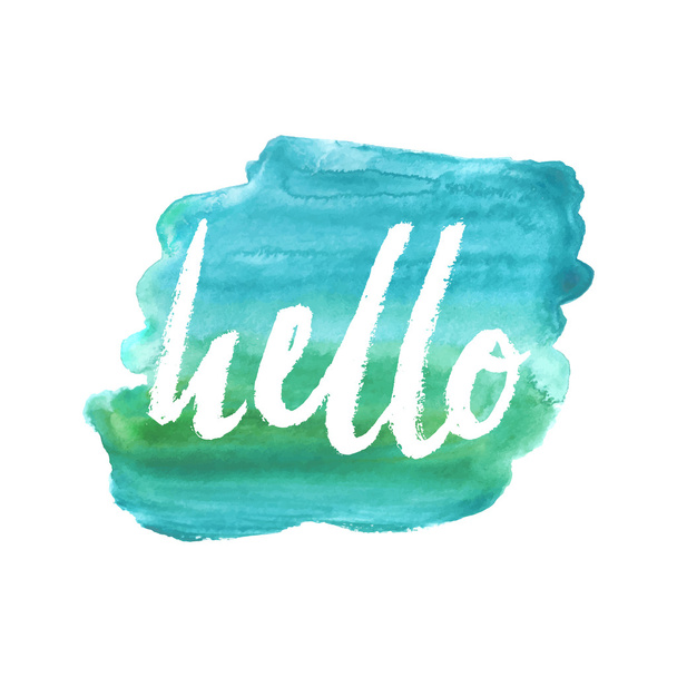 Hello. The hand drawn letters. Lettering and typographic design. - Vector, Image