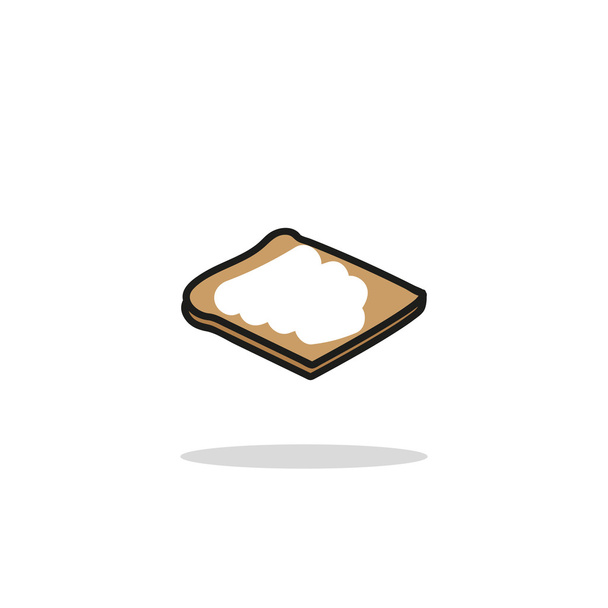 sandwich vector icon oil bread Breakfast health - Vector, Image