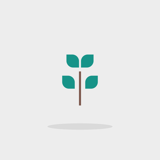 Sprout cute icon vector tree leaf growth - Vector, Image