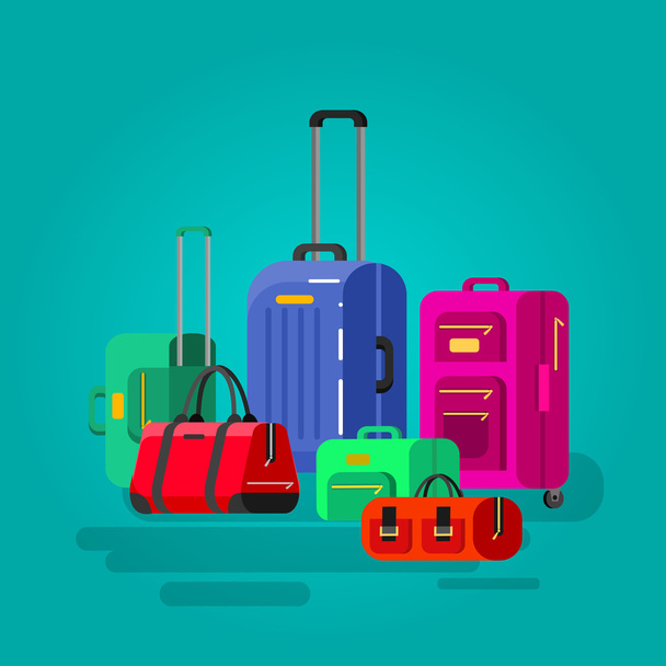 Travel bags . Luggage suitcase - Vektor, obrázek
