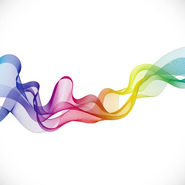 abstracto arco iris líneas onduladas fondo, Vector ilustración
  - Vector, Imagen