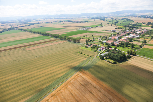Aerial view of village landscape - Fotó, kép