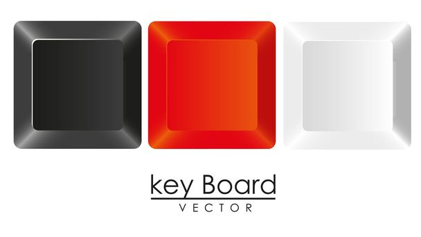 group of keys in colors - Vektör, Görsel
