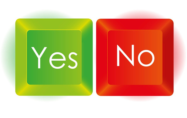 Yes and No button - Vector, Image