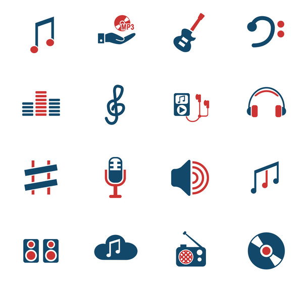 music icon set - Vecteur, image