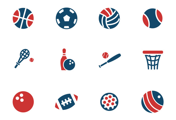 sport balls icon set - Vector, Image