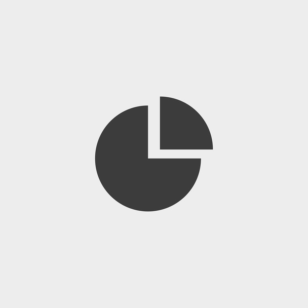Kördiagram ikon egy lapos Design, fekete színű. Vektoros illusztráció eps10 - Vektor, kép