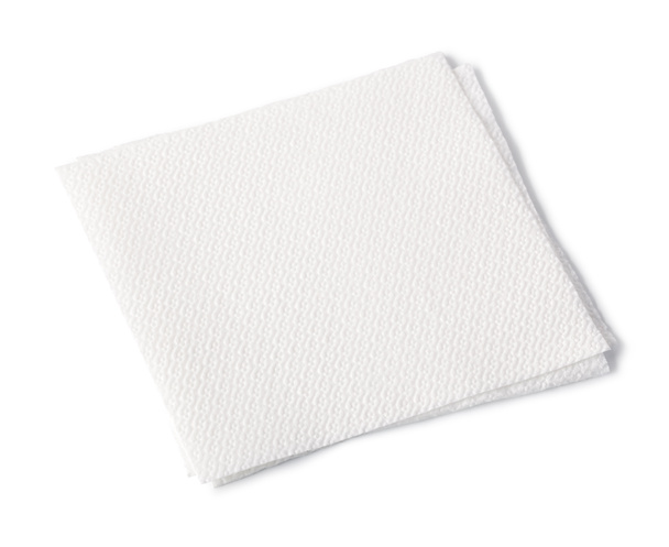 Бумажная салфетка на белом фоне
  - Фото, изображение