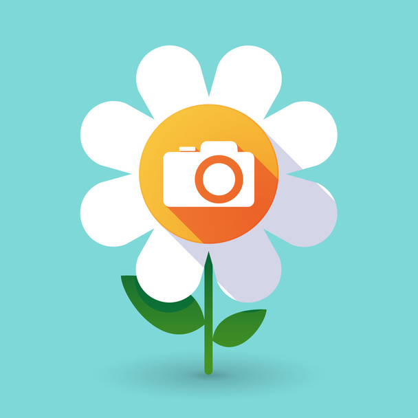 Διάνυσμα λουλούδι με μια φωτογραφική μηχανή φωτογραφιών - Διάνυσμα, εικόνα