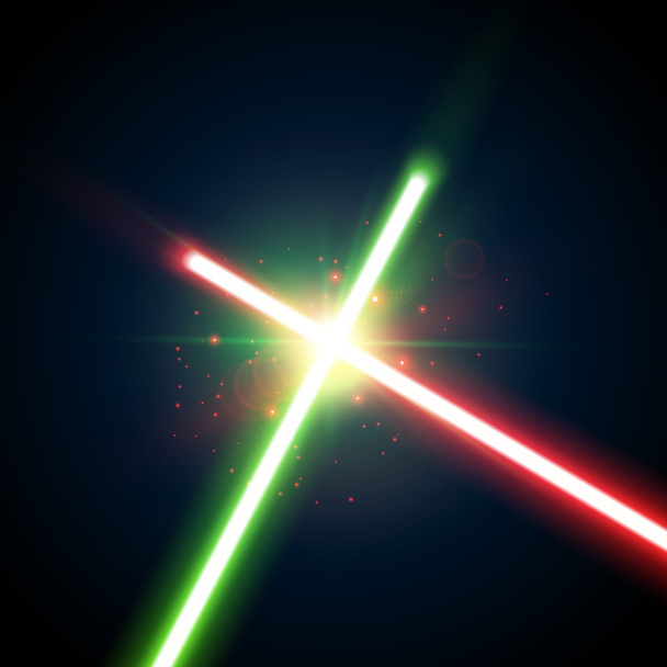 Two Crossed Light Swords - Vector, Image
