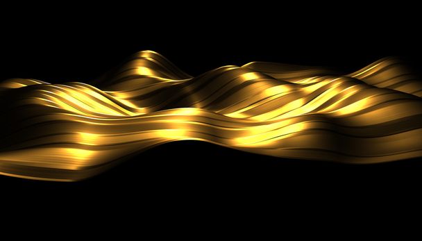 Gold abstract shiny fabric - Photo, Image
