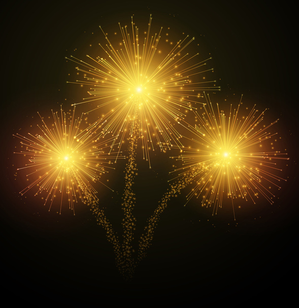 Fogos de artifício festivos em preto
  - Vetor, Imagem