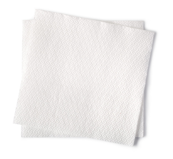 Serviette en papier isolée sur fond blanc
  - Photo, image
