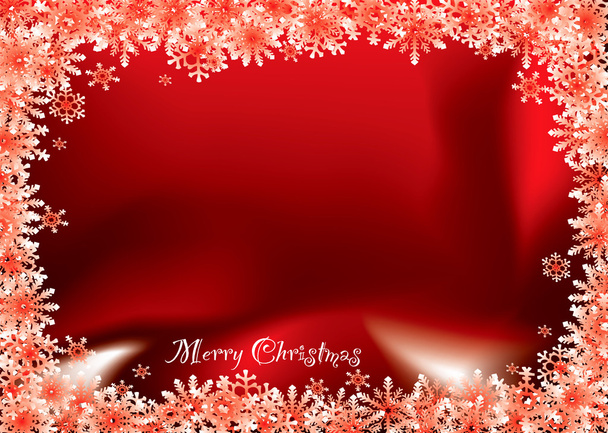Christmas red flake - Διάνυσμα, εικόνα