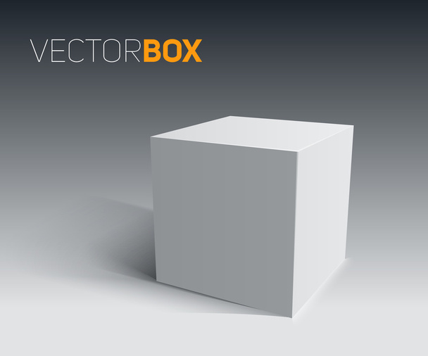 3D White Cube. - Vektor, Bild