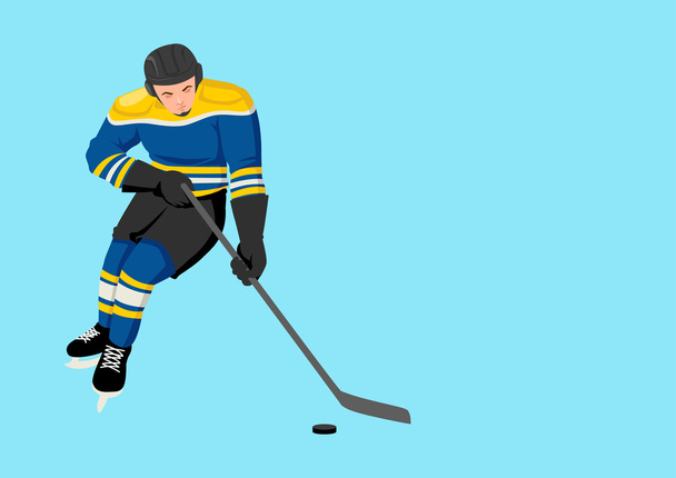 Illustrazione cartone animato di un giocatore di hockey
 - Vettoriali, immagini