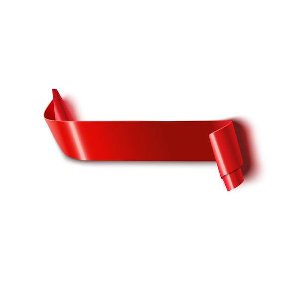 Rode papieren lint - Vector, afbeelding