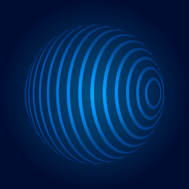Abstract blue 3D Spher - Vektor, kép