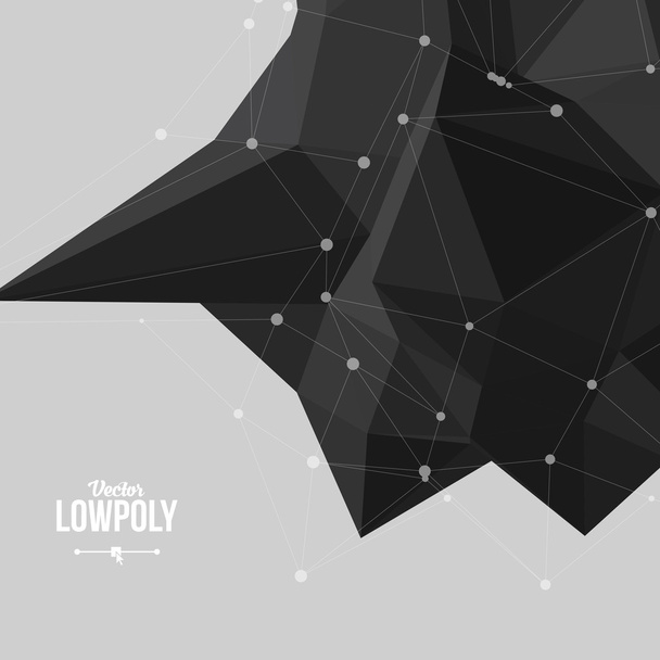 3D Low Polygon Geometry Background - ベクター画像