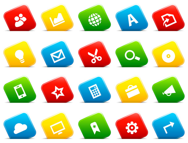 Office icons set - Vector, afbeelding