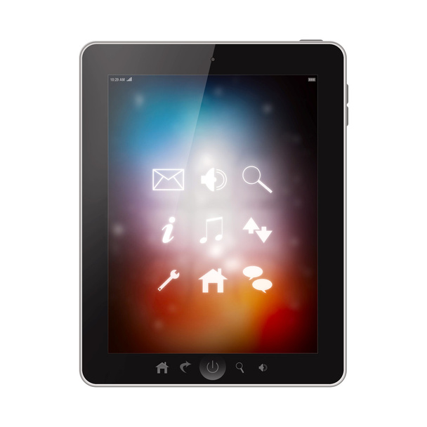 tablet pc met blanco scherm geïsoleerd op witte achtergrond - Foto, afbeelding
