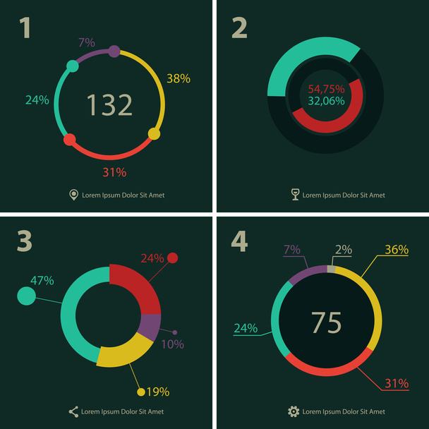 Infographics templates collection - Vector, afbeelding