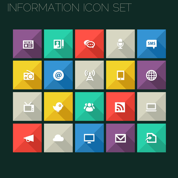 Information icons set - Wektor, obraz