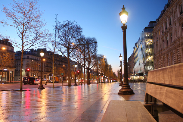 Paris champs elysee ulici večer - Fotografie, Obrázek