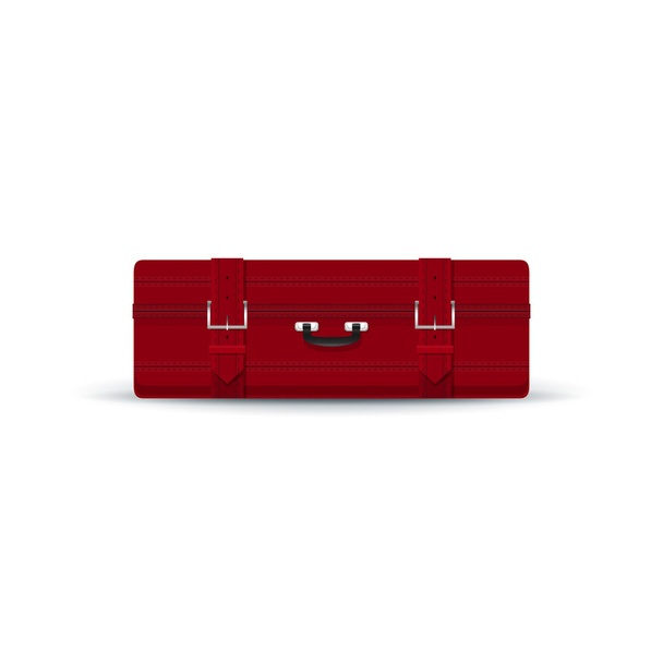 Valise rouge rétro isolée sur blanc
 - Vecteur, image