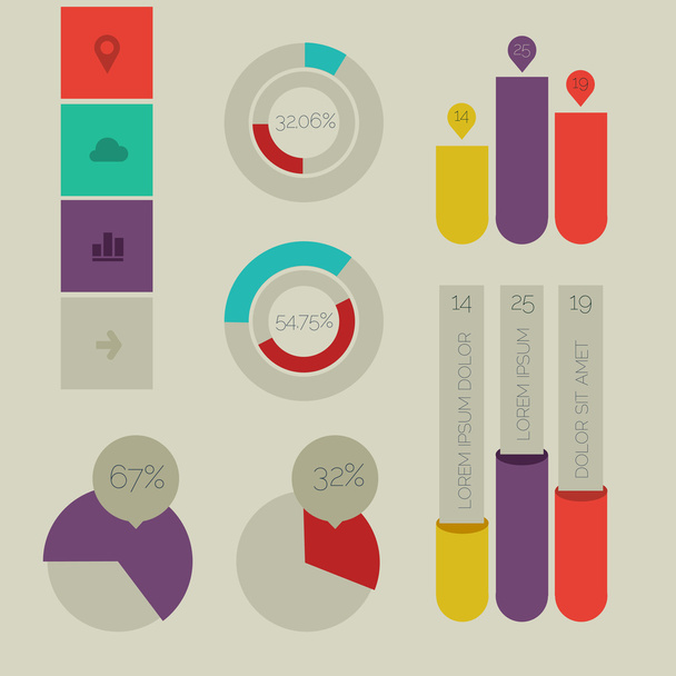 Abstract infographics template - Вектор,изображение
