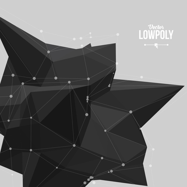3D Low Polygon Geometry Background - Vetor, Imagem